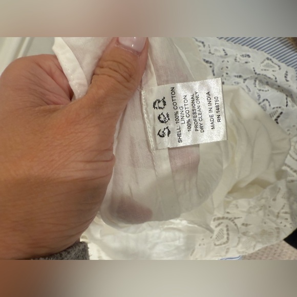 Sea New York white cotton eyelet dress. SzM - Picture 3 of 5